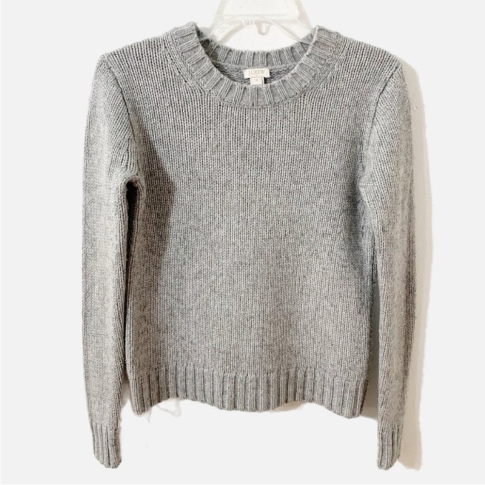 J. Crew Factory Merino Wool Blend Marnie Long Sleeve Crew Neck Pullover Sweater